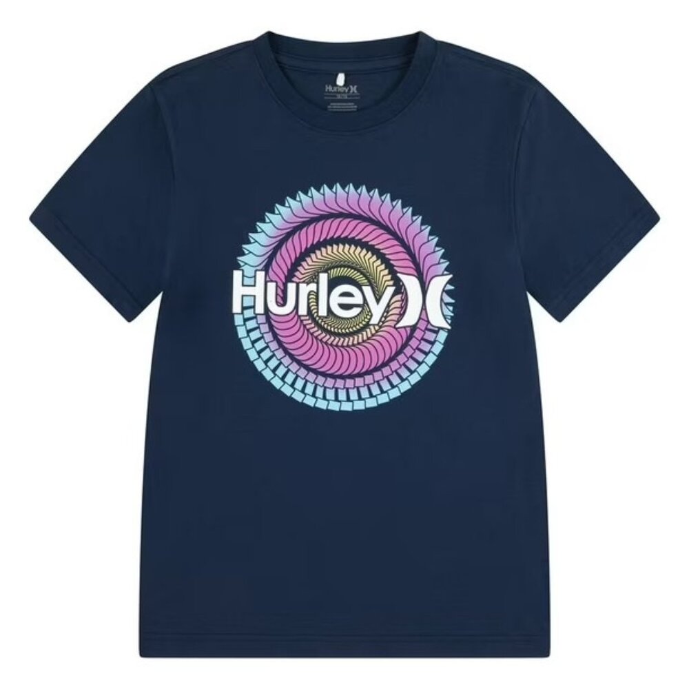 Hurley Youth Boys Size XL 14/16 Cotton Short Sleeve Graphic Tee in Blue 2130‎